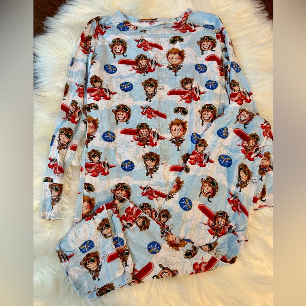 Posh Peanut Amelia Earhart Pajama Set Size 7/8